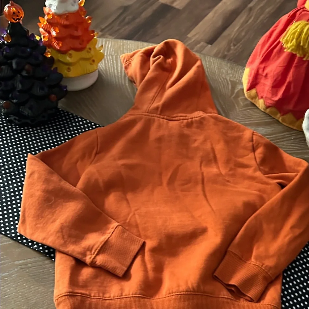 Gymboree Kids Black & Orange Jack-o’-lantern Pumpkin Hoodie Sweatshirt size 8